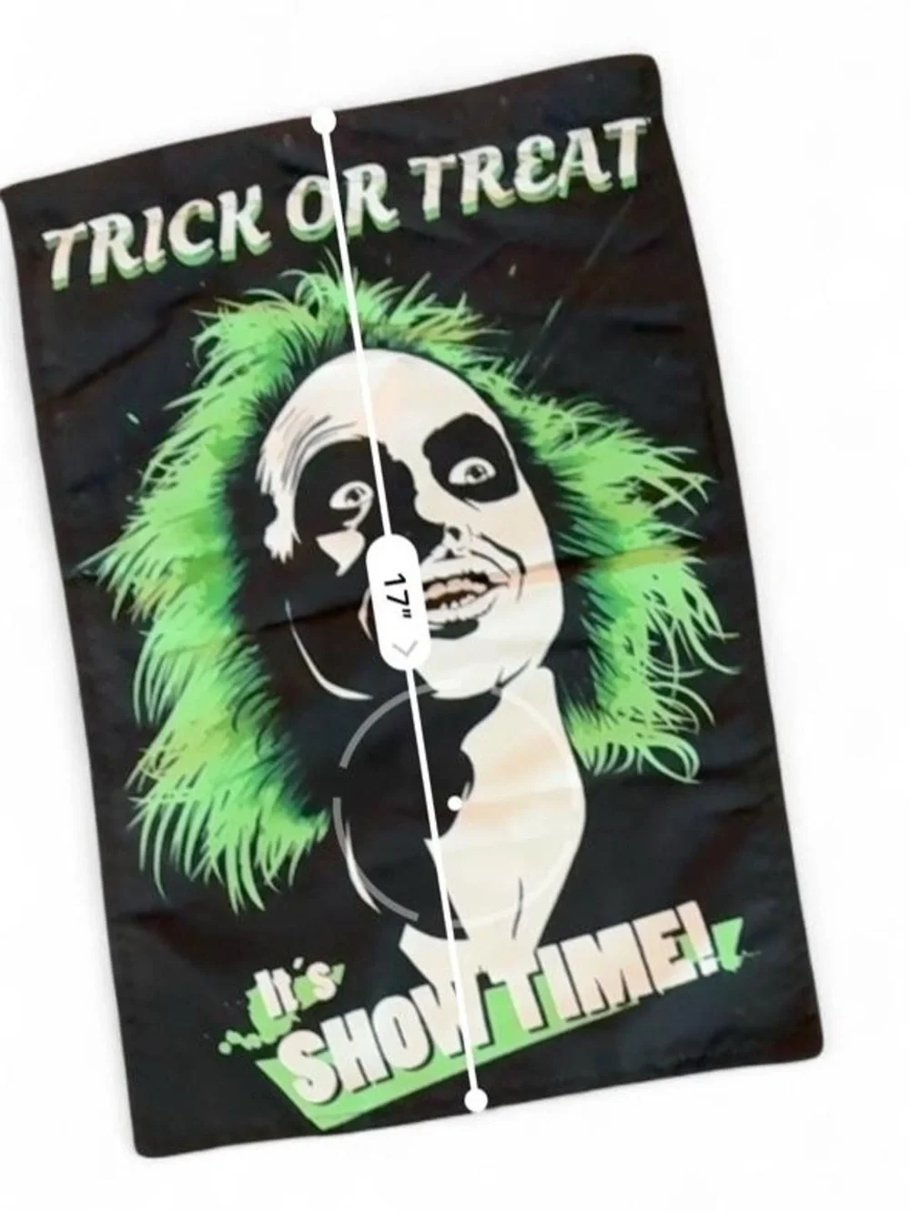 Beetlejuice Trick or Treat Halloween Flag